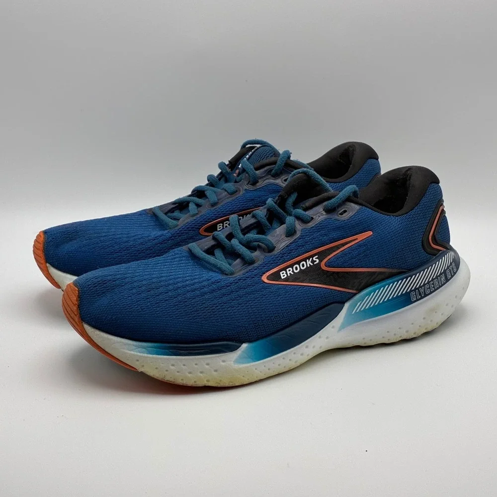 Brooks Glycerin GTS 21 Men Size 10 Blue Running Shoes 1104201D474